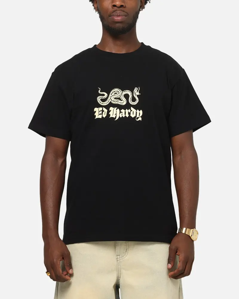 Ed Hardy Venom Fitted T-Shirt Black 1