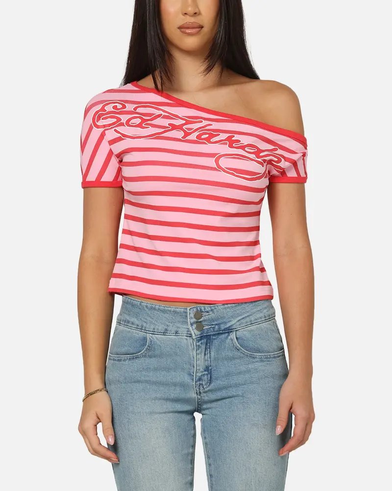 Ed Hardy Women's Aline Baby T-Shirt Red/Pink 1