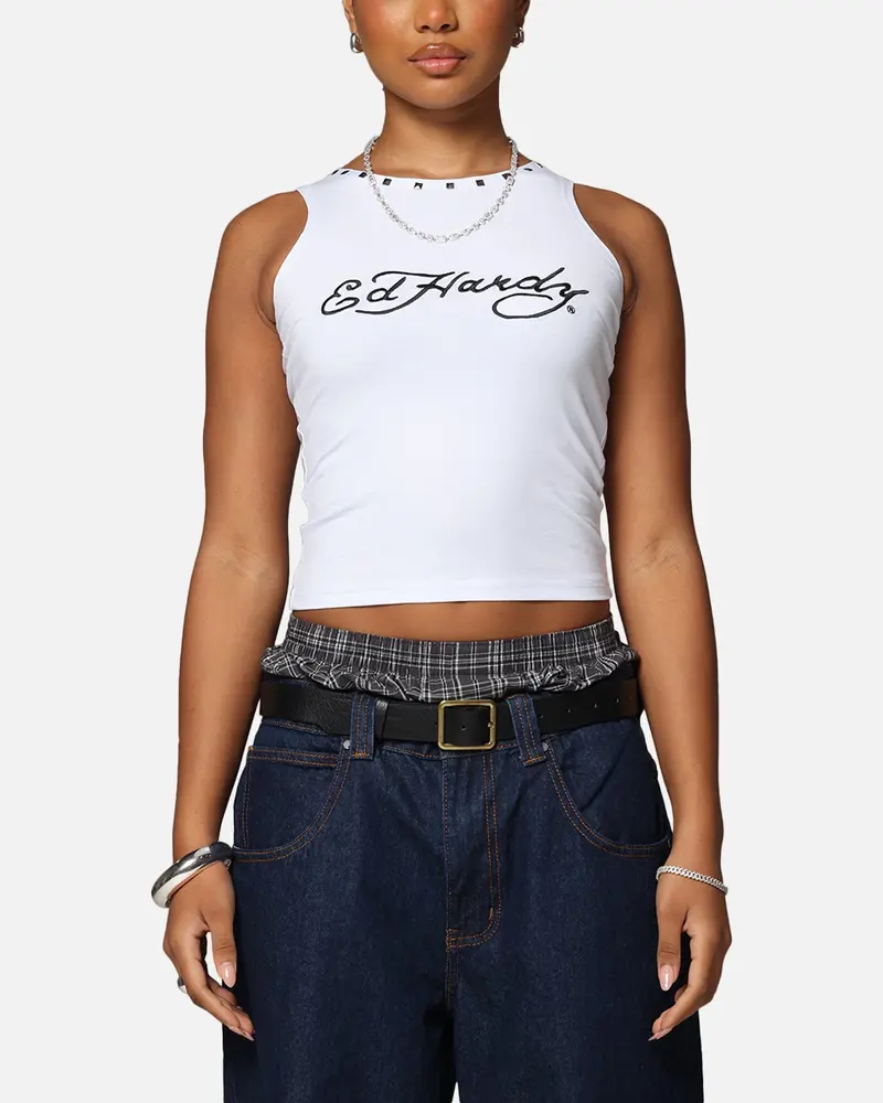 Ed Hardy Women's Electric Tank White 1