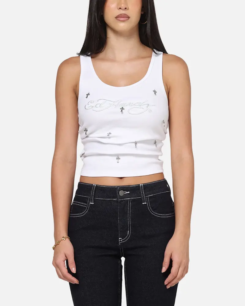 Ed Hardy Women's Eternal Tank White 1