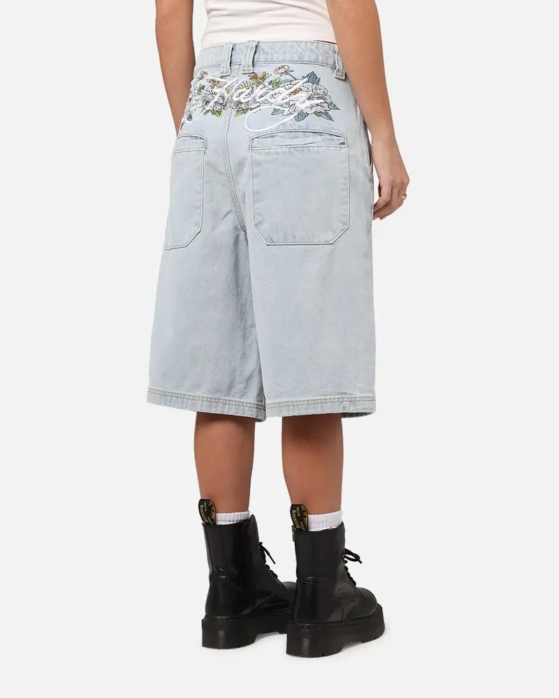 Ed Hardy Women's Flora Jorts Light Wash 1