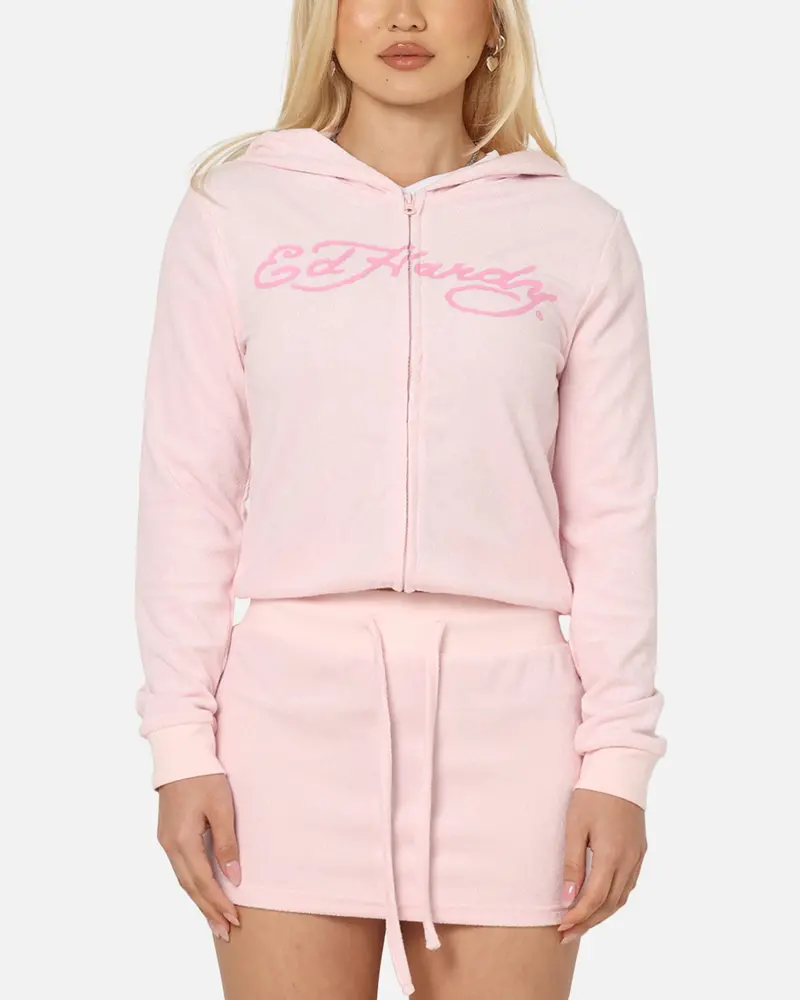 Ed Hardy Women's Lounge Hoodie Pink 1