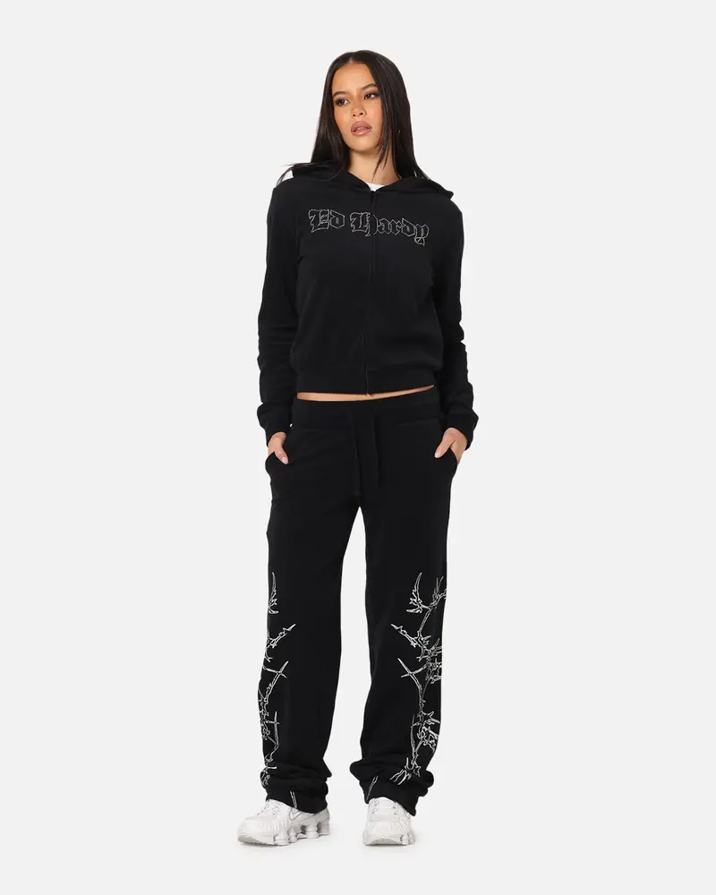 Ed Hardy Women's Raver Trackpants Black 1