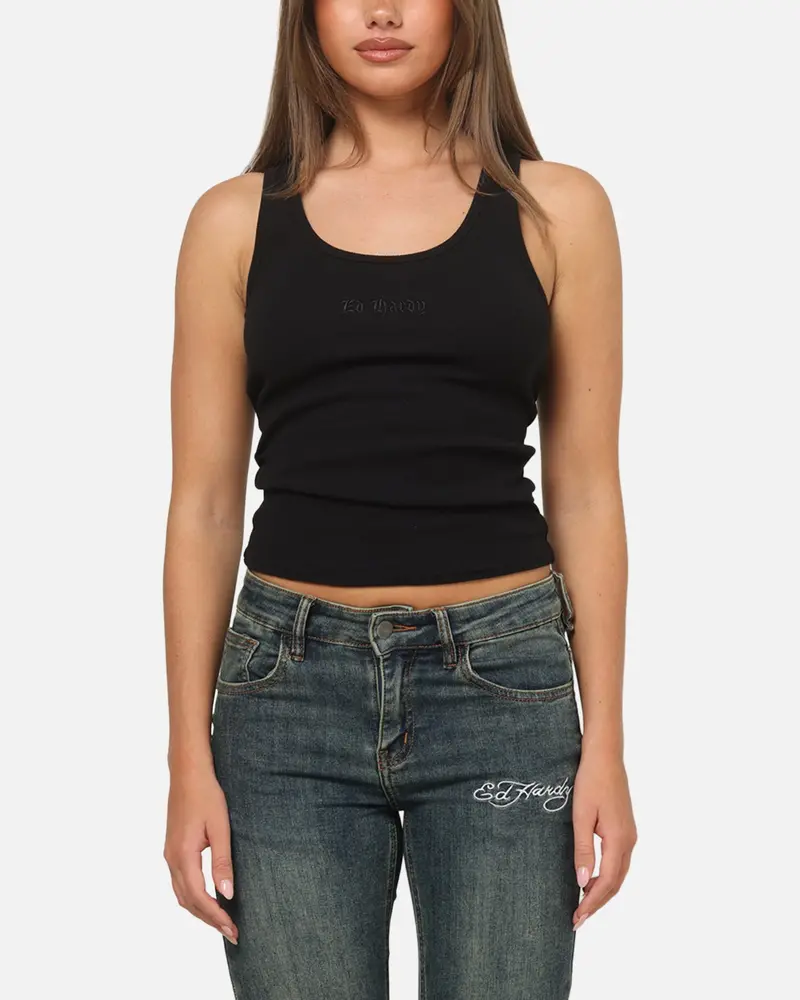 Ed Hardy Women's Signature Tank Black 1