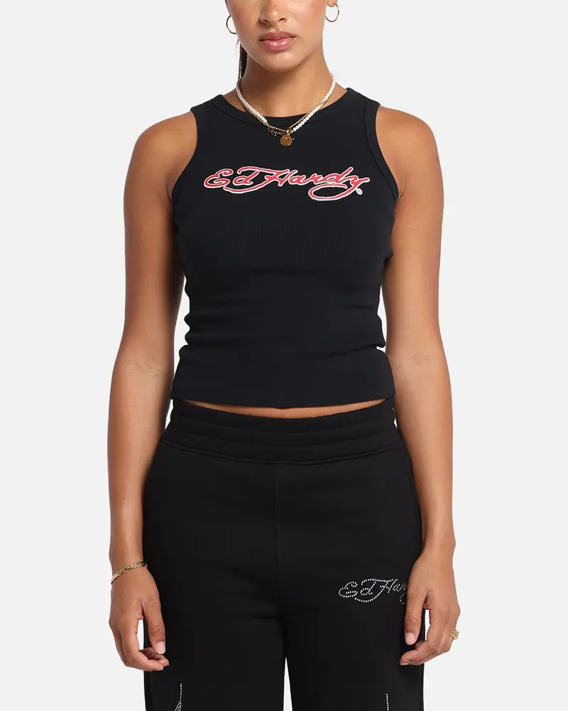 Ed Hardy Women's Tried And True Tank Black 1