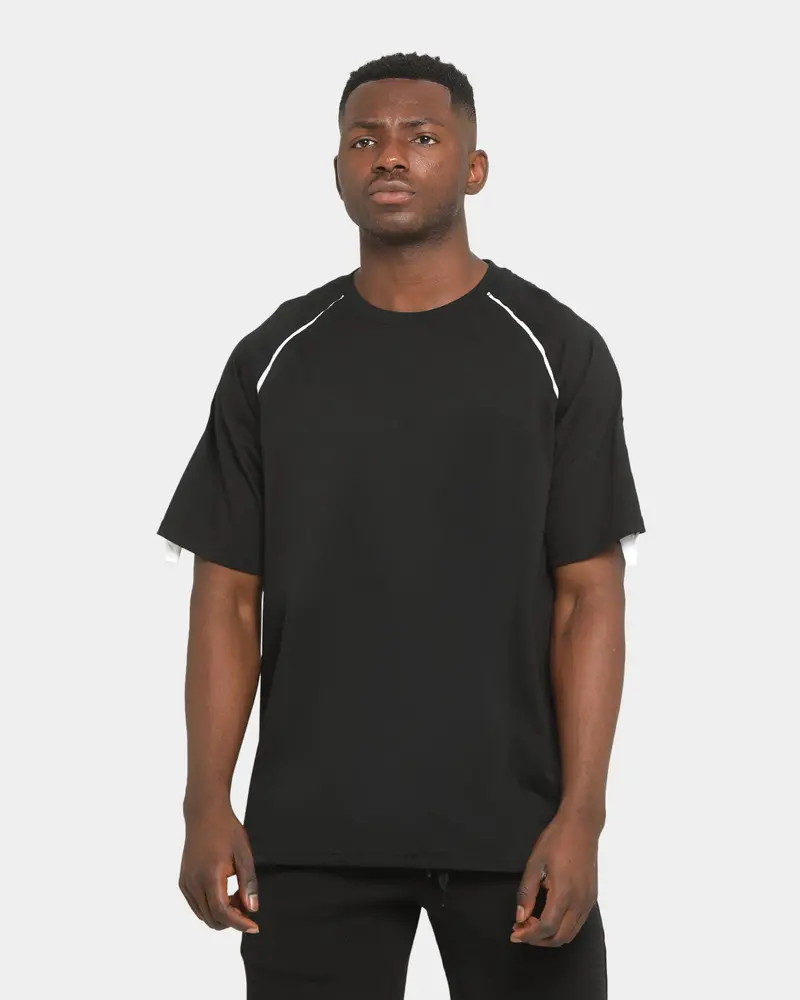 Elevn Clothing Co. Rift Raglan Short Sleeve T-Shirt Black 1