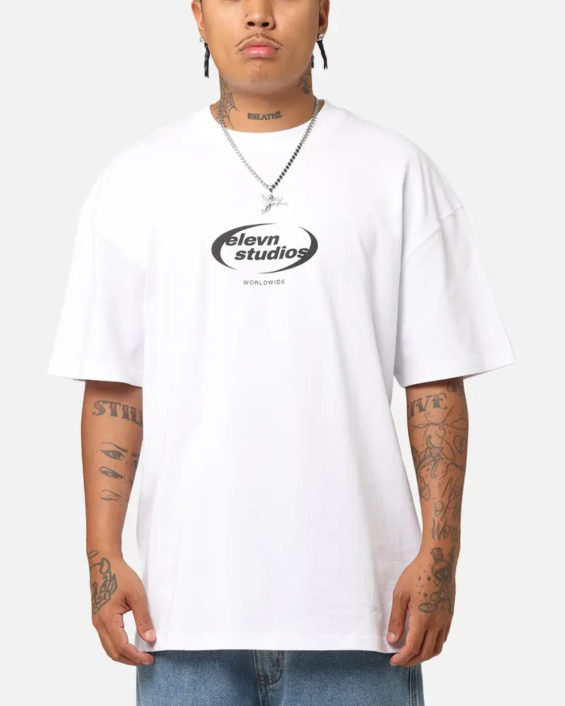 Elevn Clothing Co Worldwide Studios T-Shirt White 1
