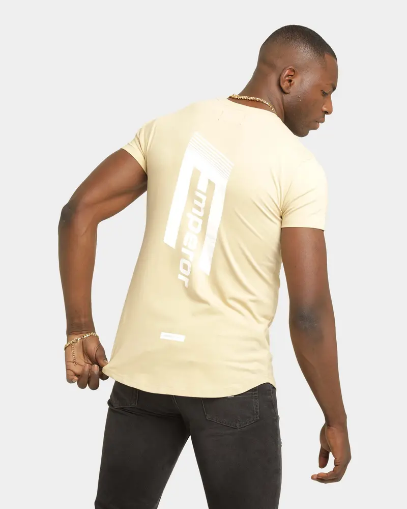 Emperor Apparel Distinction After Dark Short Sleeve T-Shirt Sand/White 1