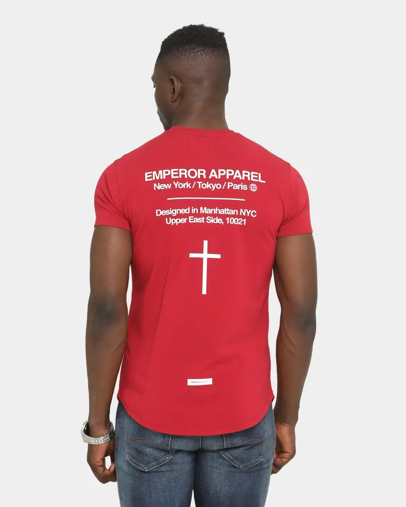 Emperor Apparel Inner City After Dark Short Sleeve T-Shirt Maroon 1