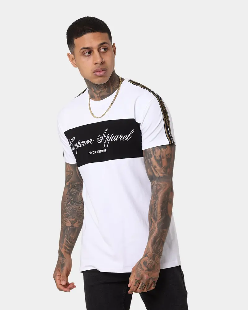 Emperor Apparel Nouveau Hustle Short Sleeve T-Shirt White/Black 1