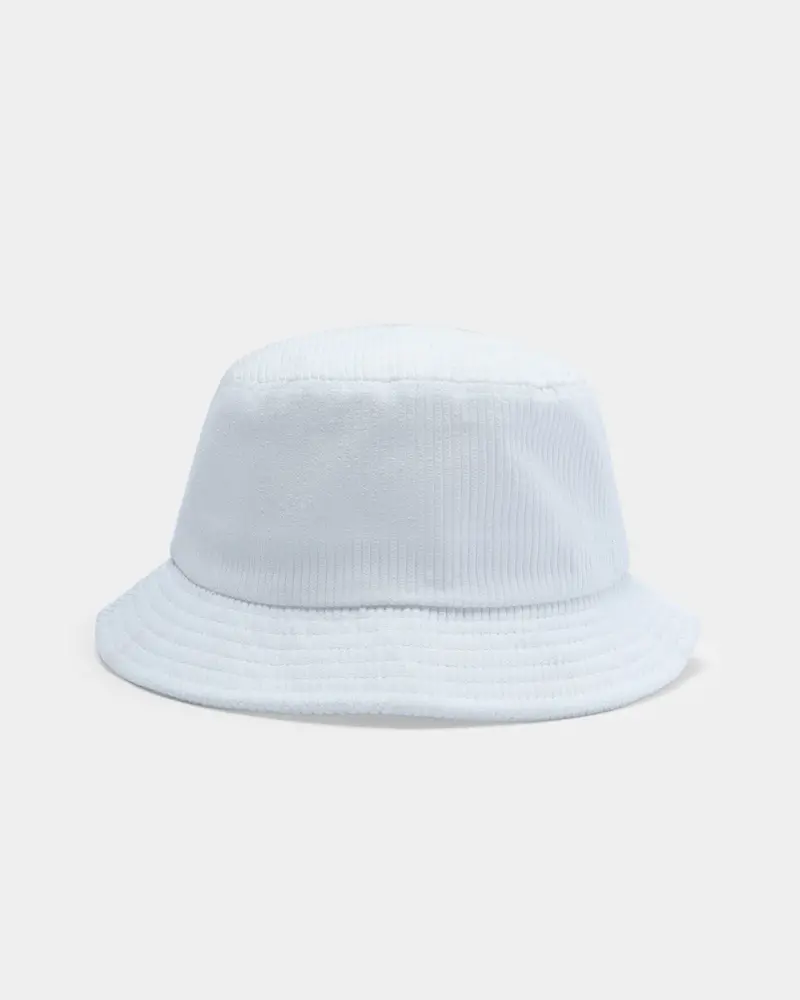 En Es Corduroy Bucket Hat White 1