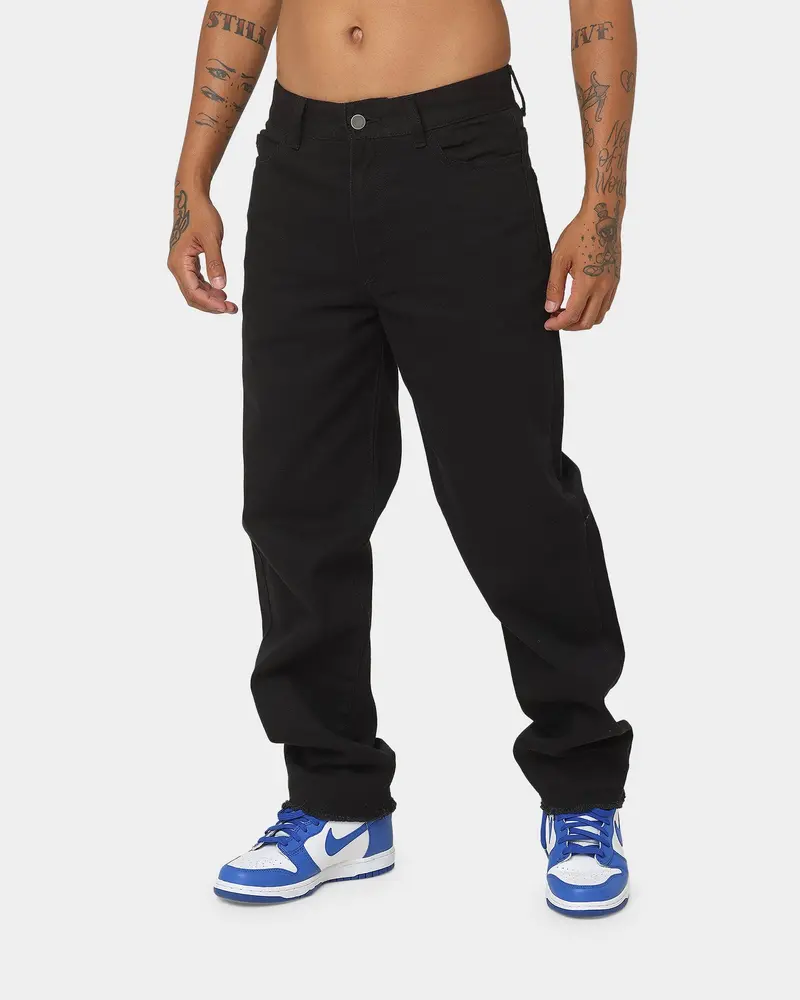En Es Generation Straight Leg Jeans Washed Black 1