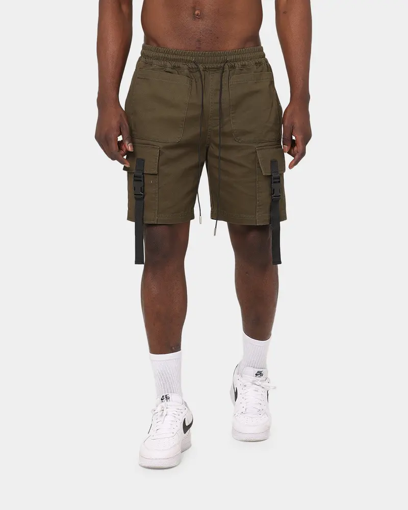 En Es Minister Utility Cargo Shorts Khaki 1
