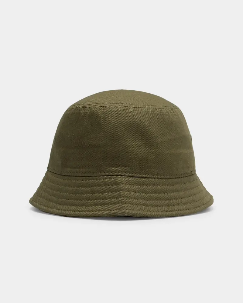 En Es Plain Bucket Hat Black Olive 1