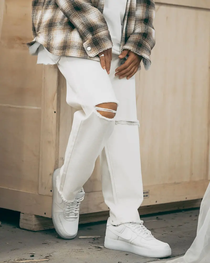 En Es Ryder Straight Leg Jeans Off White 1