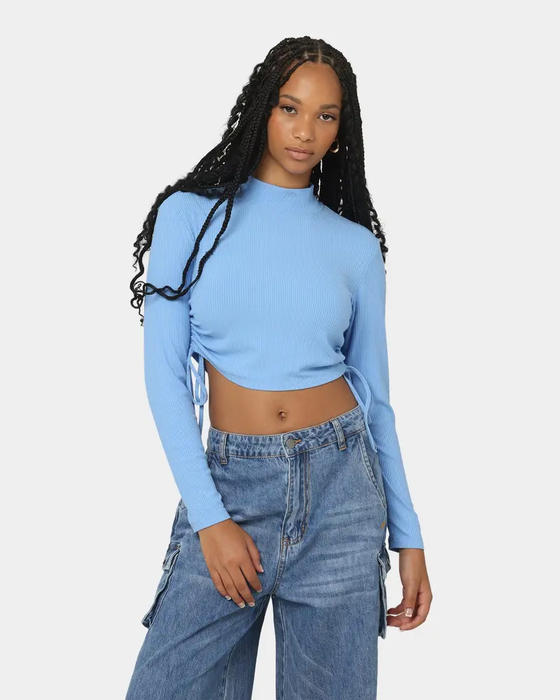 En Es Women's Harper Cropped Ls Top Bluebell 1