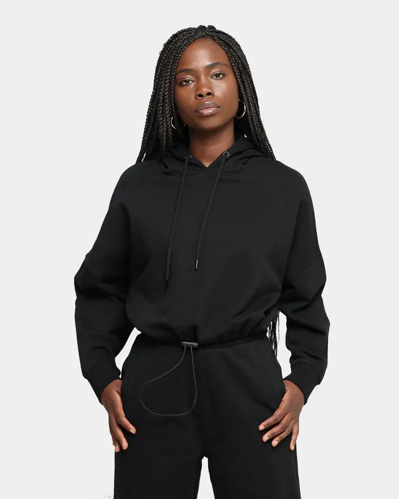 En Es Women's Social Grace Cropped Hoodie Black 1