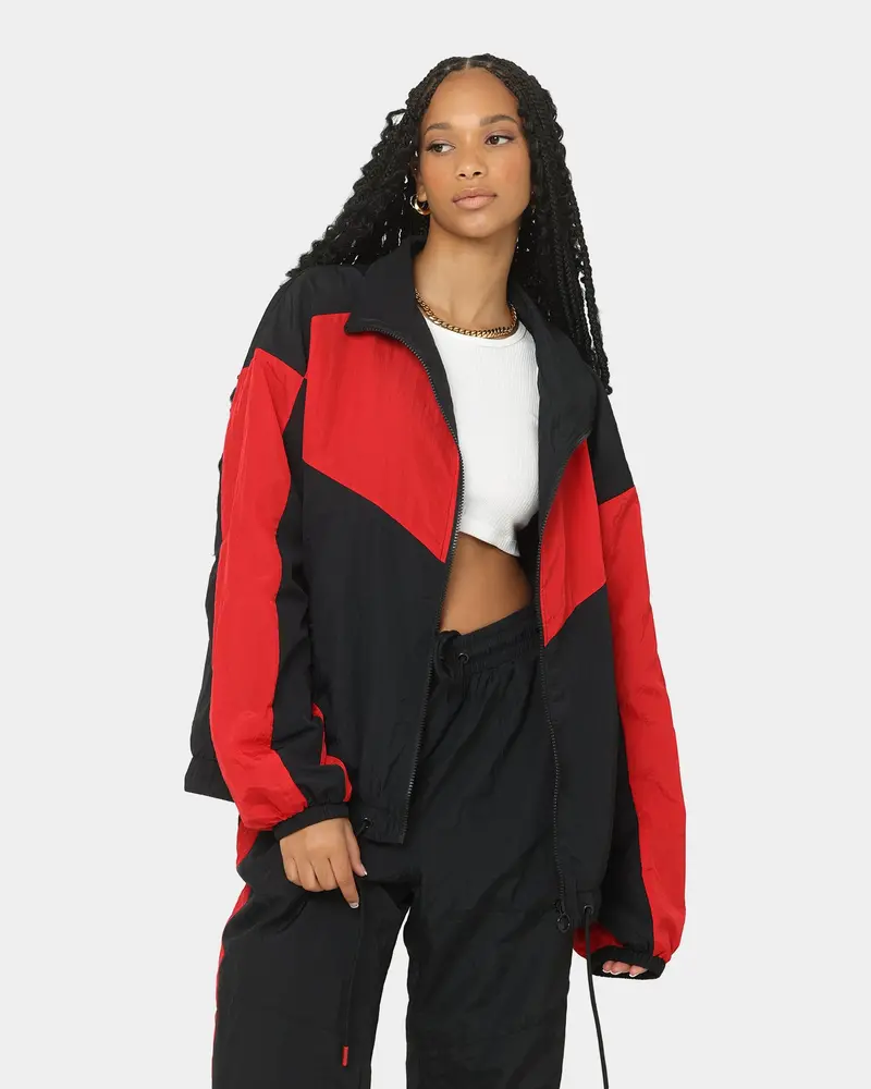 En Es Women's Track And Field Spray Jacket Red/Black 1