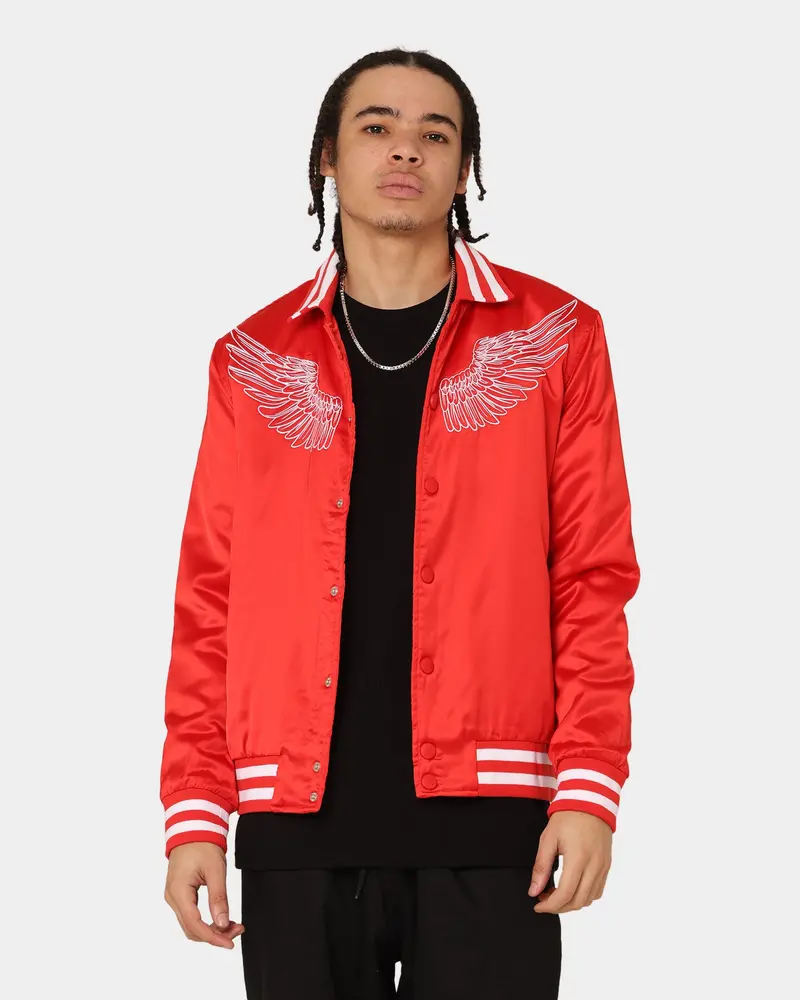 En Noir Inc Midnight Satin Jacket Red 1