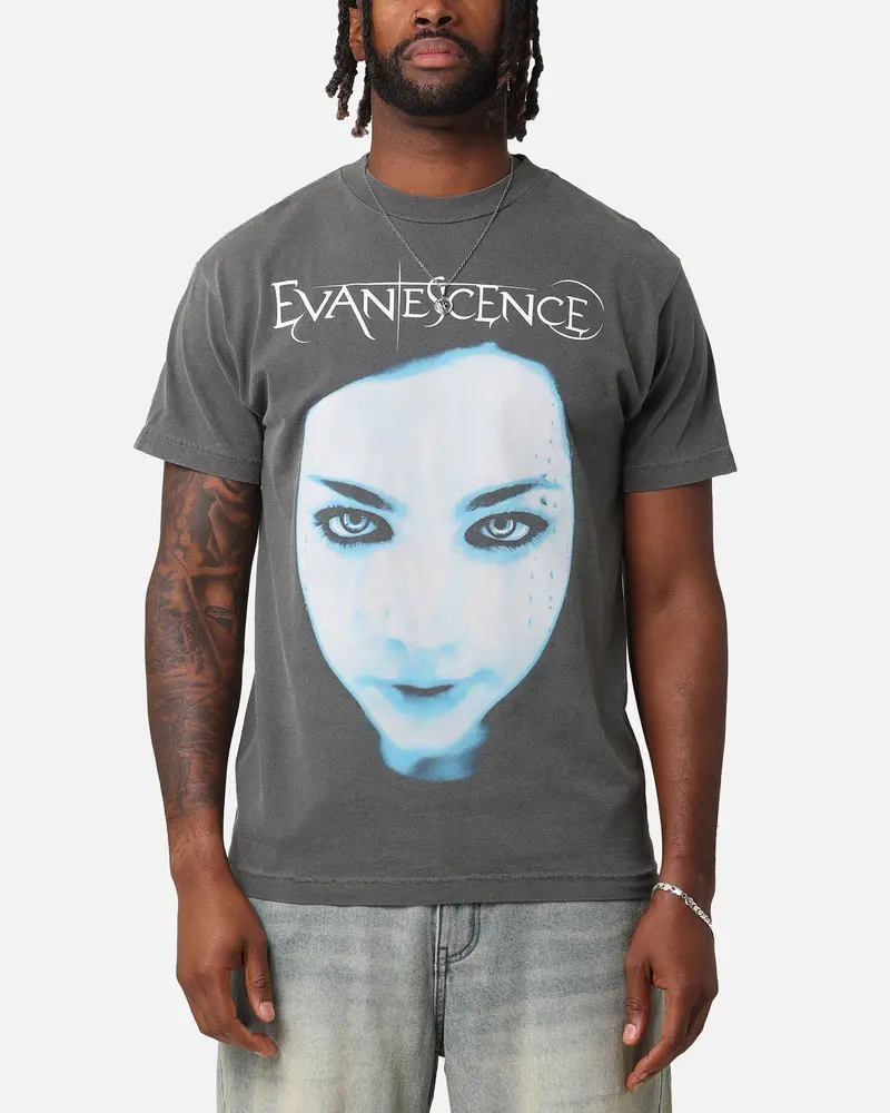 Evanescence Face T-Shirt Faded Black 1