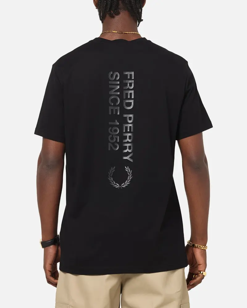 Fred Perry Bold Branding T-Shirt Black 1