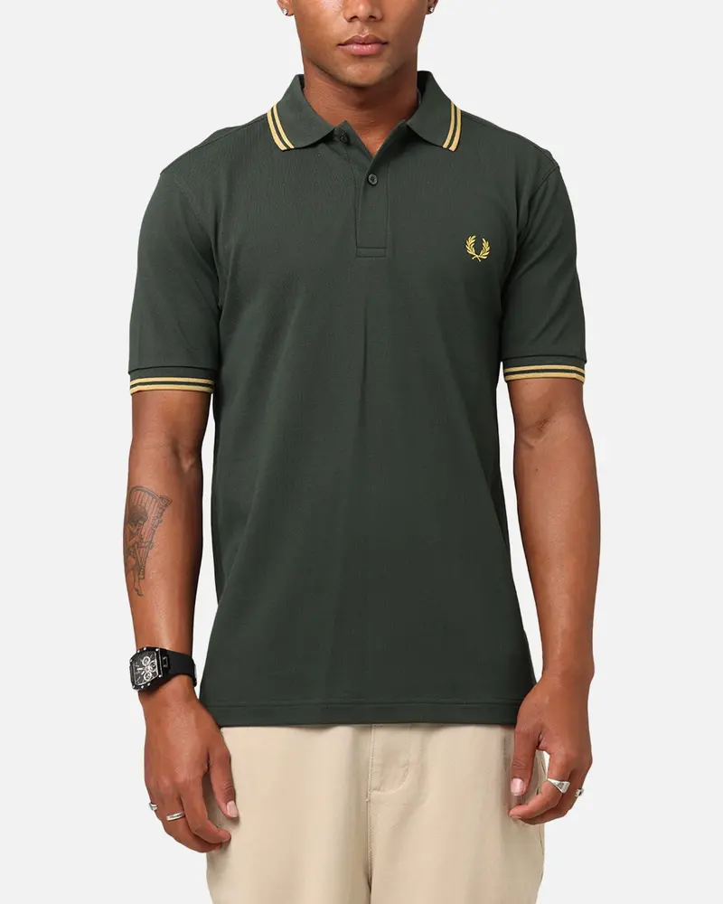 Fred Perry Twin Tipped Polo Shirt Green 1