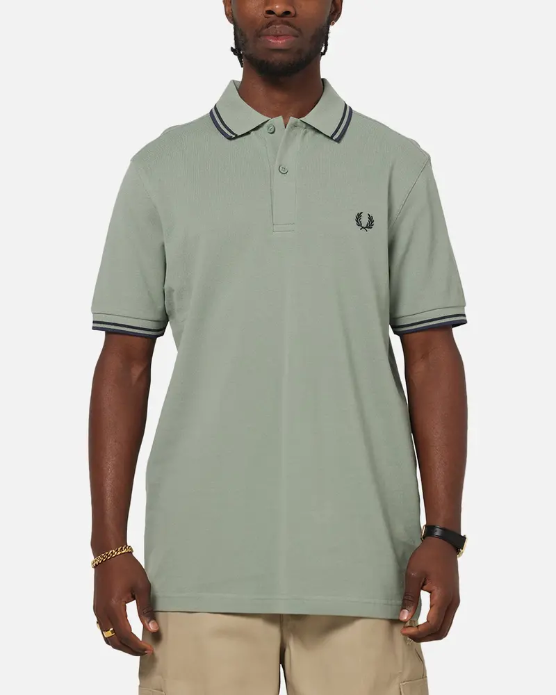 Fred Perry Twin Tipped Polo Shirt Green 1