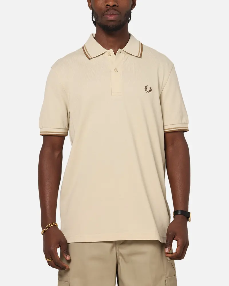 Fred Perry Twin Tipped Polo Shirt Oatmeal 1