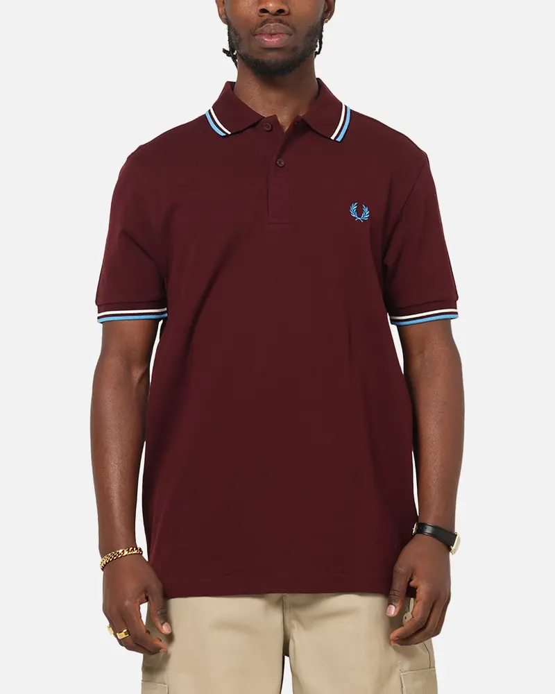 Fred Perry Twin Tipped Polo Shirt Oxblood 1