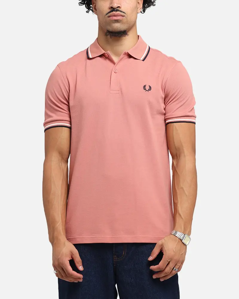 Fred Perry Twin Tipped Polo Shirt Pink 1