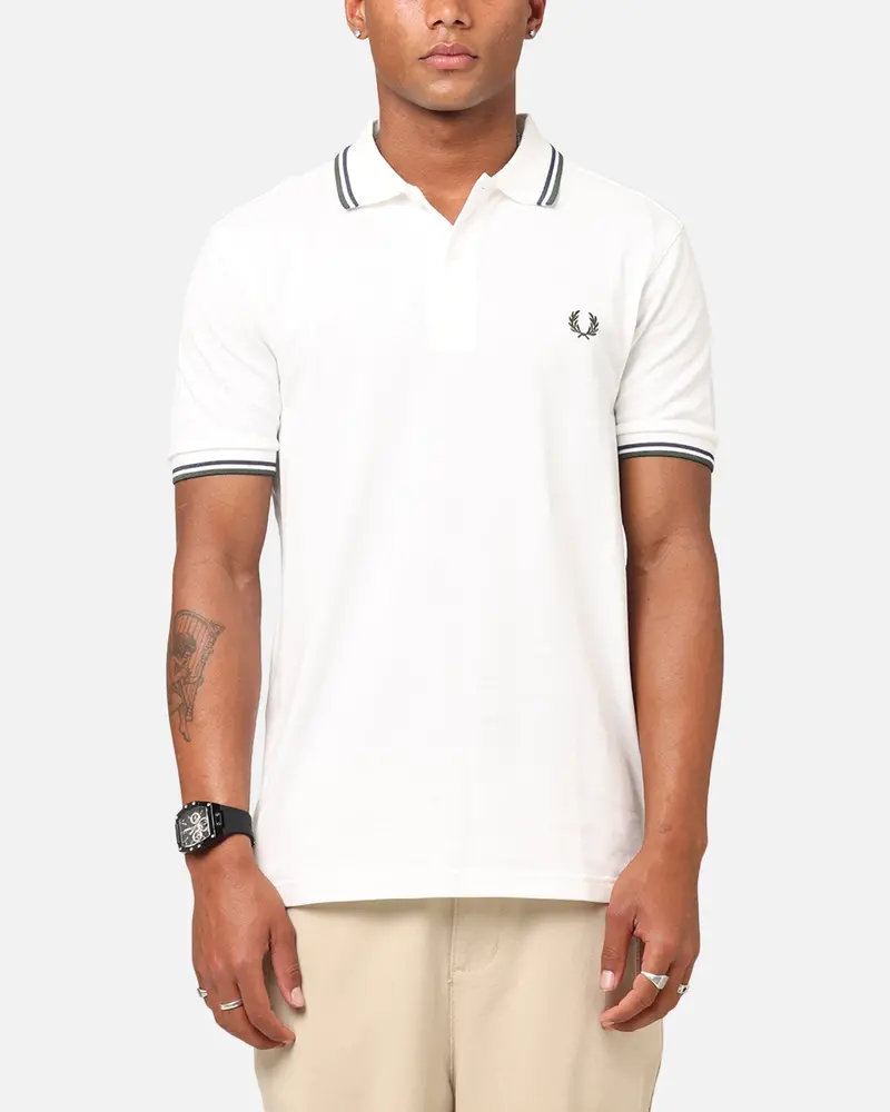 Fred Perry Twin Tipped Polo Shirt Snow 1