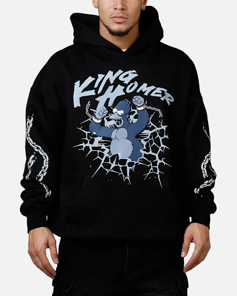 Freeze Max The Simpsons 'The Simpson Treehouse Of Horror' King Homer Hoodie Black 1