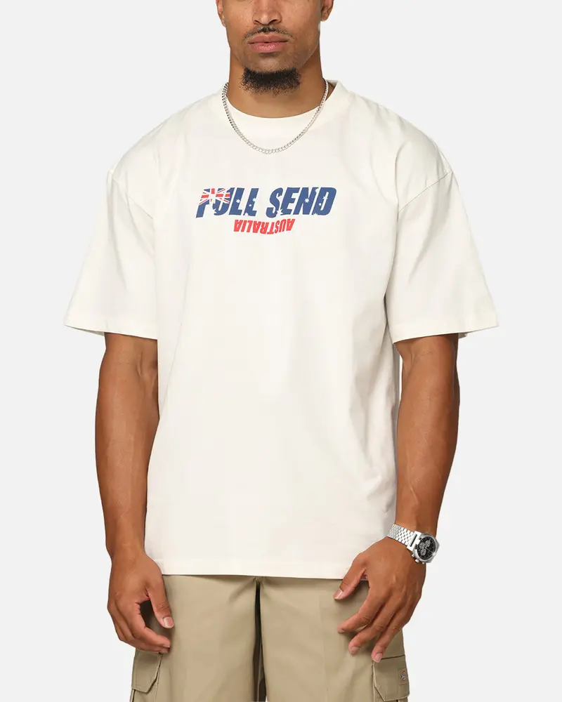 Full Send Aussie Send T-Shirt Off White 1