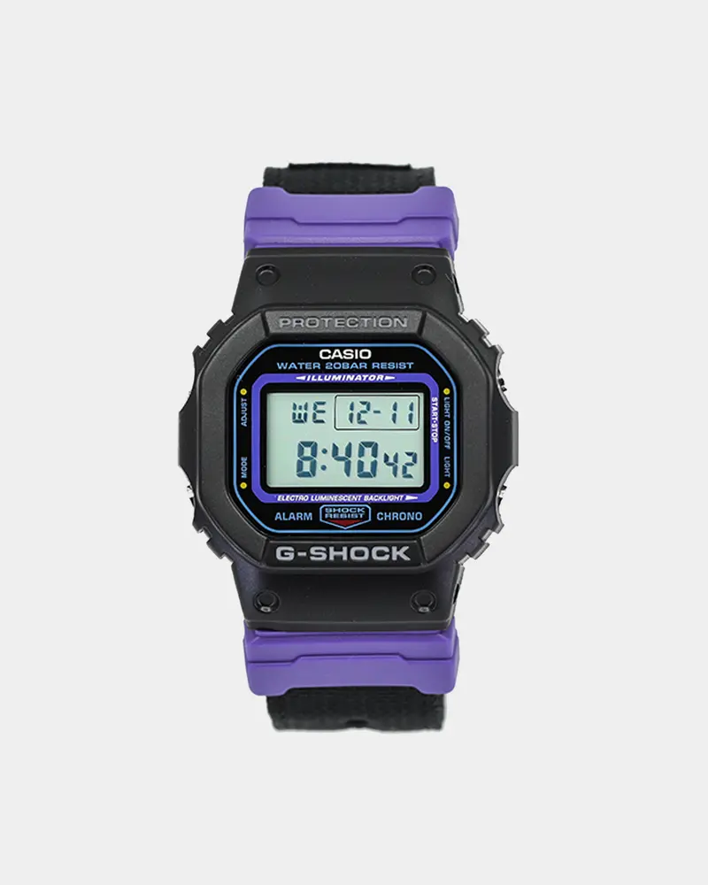 G Shock Dw-5600Th Retro Replacement Band Series Black/Purple 1