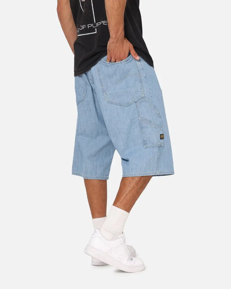 G-Star Bam Logger Denim Shorts Vintage Blue 1