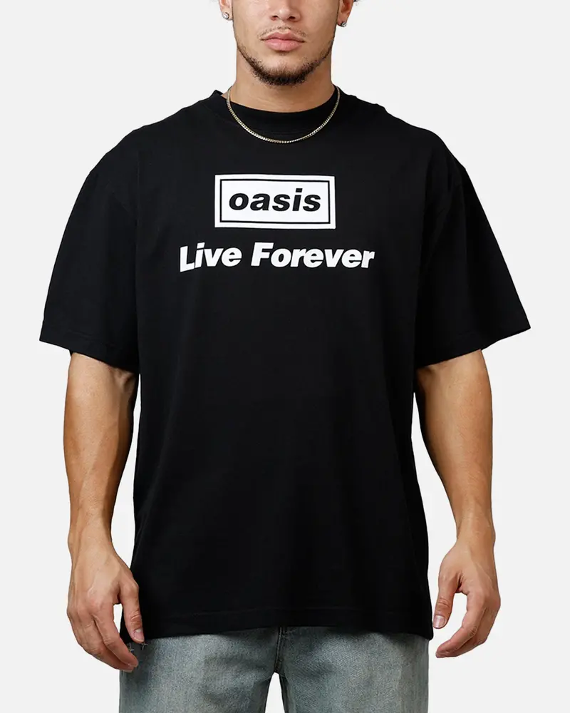 Global Merchandising Oasis Live Forever T-Shirt Black 1