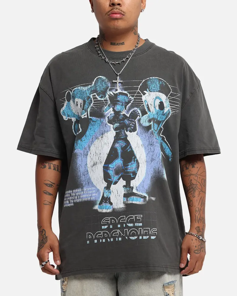Goat Crew Disney Kingdom Hearts Space Paranoids Heavy T-Shirt Black Wash 1