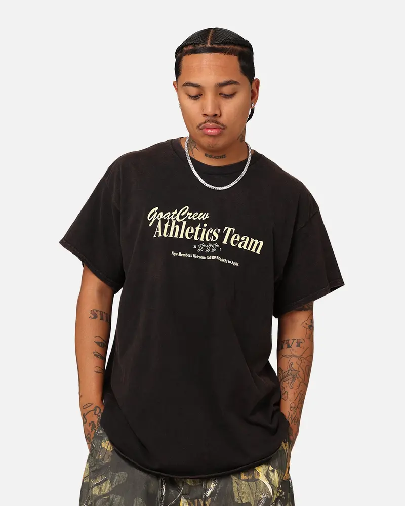 Goat Crew Gc Athlete T-Shirt Washed Black 1