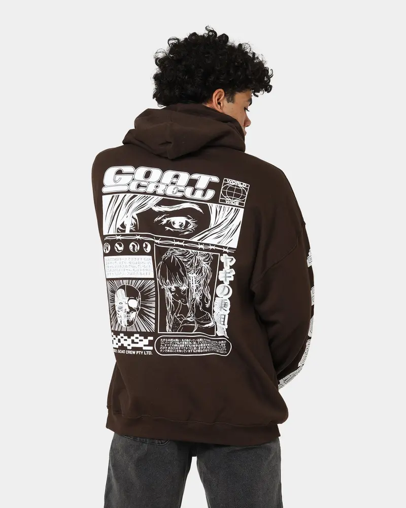 Goat Crew Harajuku Hoodie Brown 1