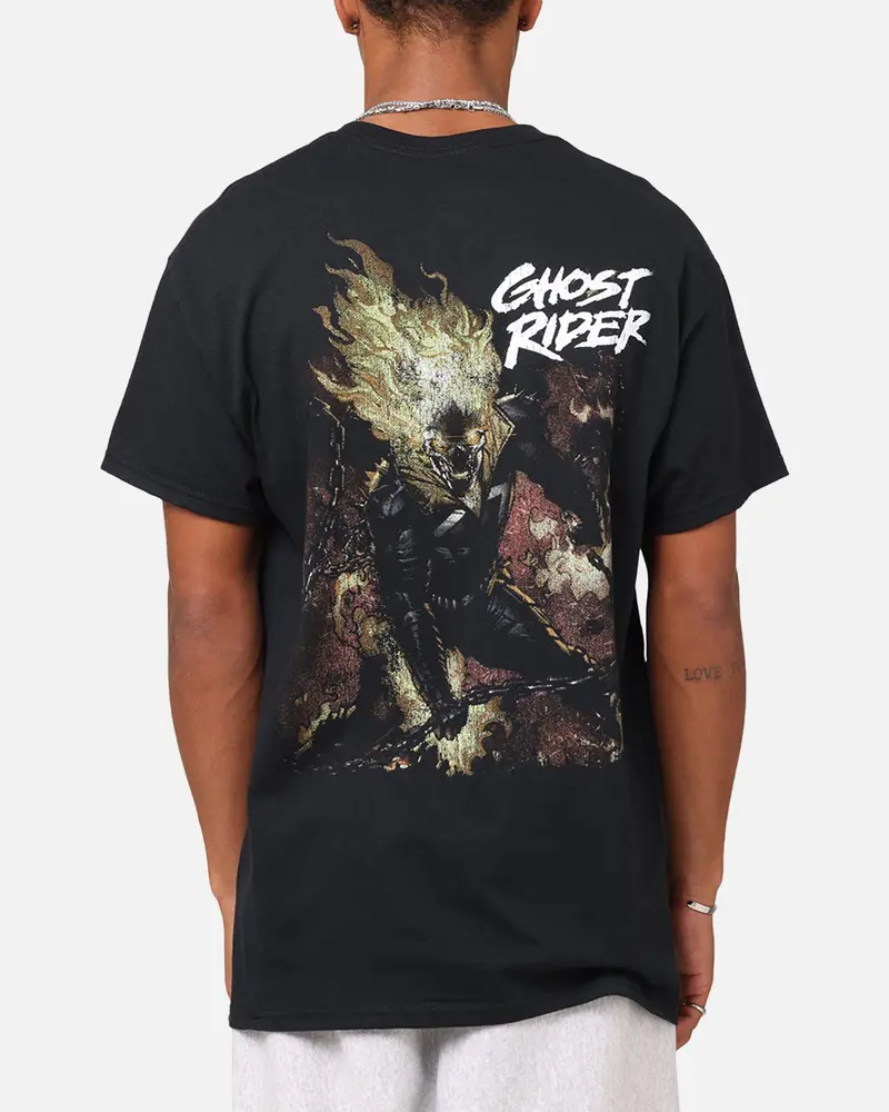 Goat Crew Marvel Ghost Rider Fire T-Shirt Black 1