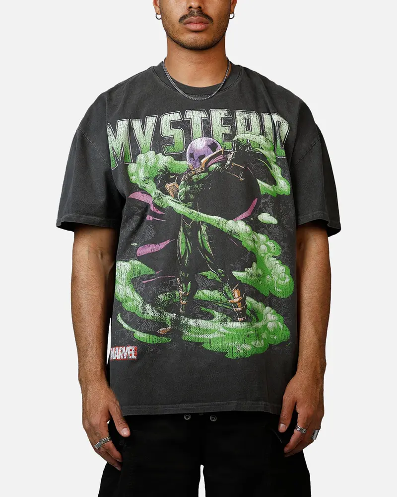 Goat Crew Marvel Sinister Six Mysterio Heavyweight T-Shirt Black Wash 1