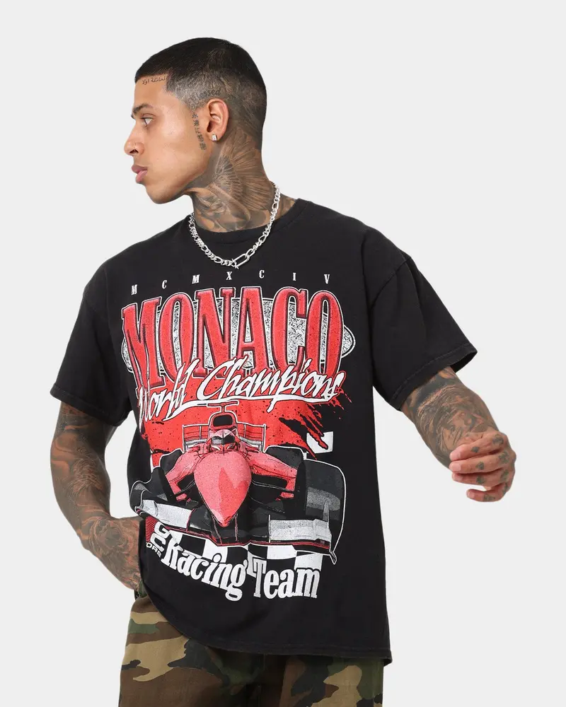 Goat Crew Monaco Racing Vintage T-Shirt Black Wash 1
