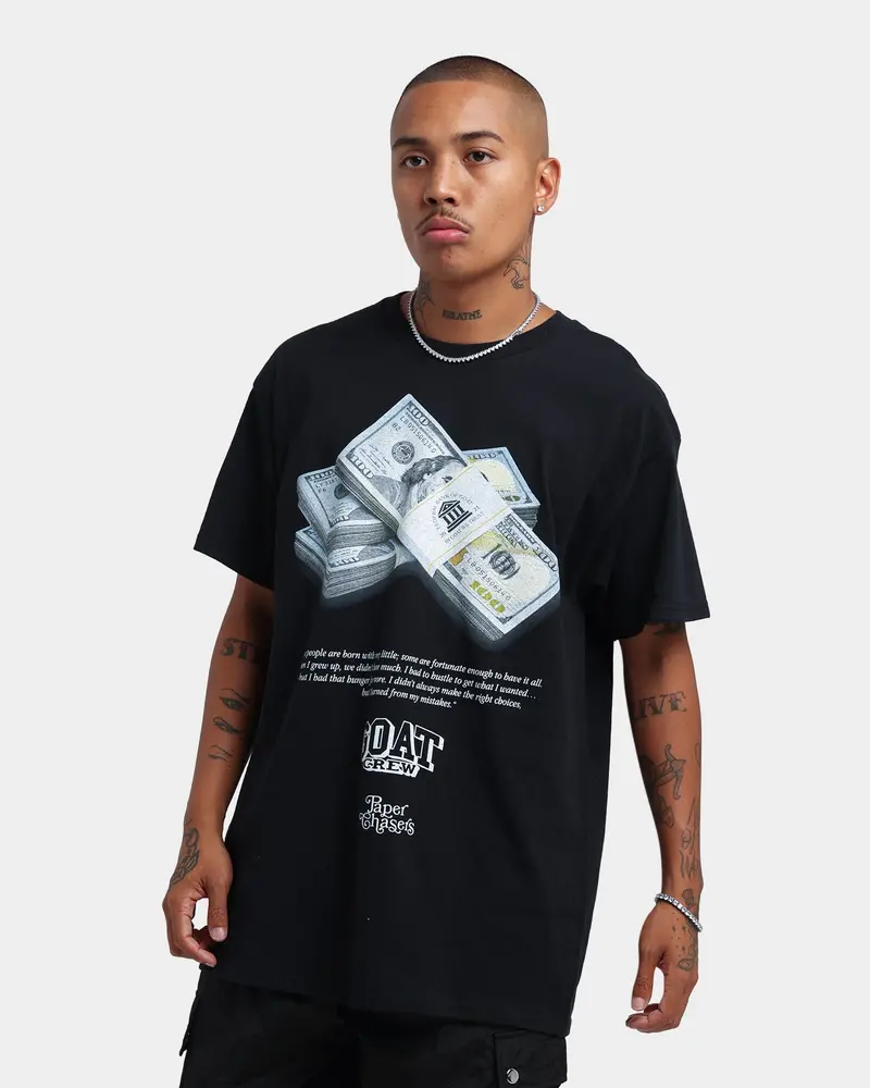 Goat Crew Paper Chasers T-Shirt Black 1