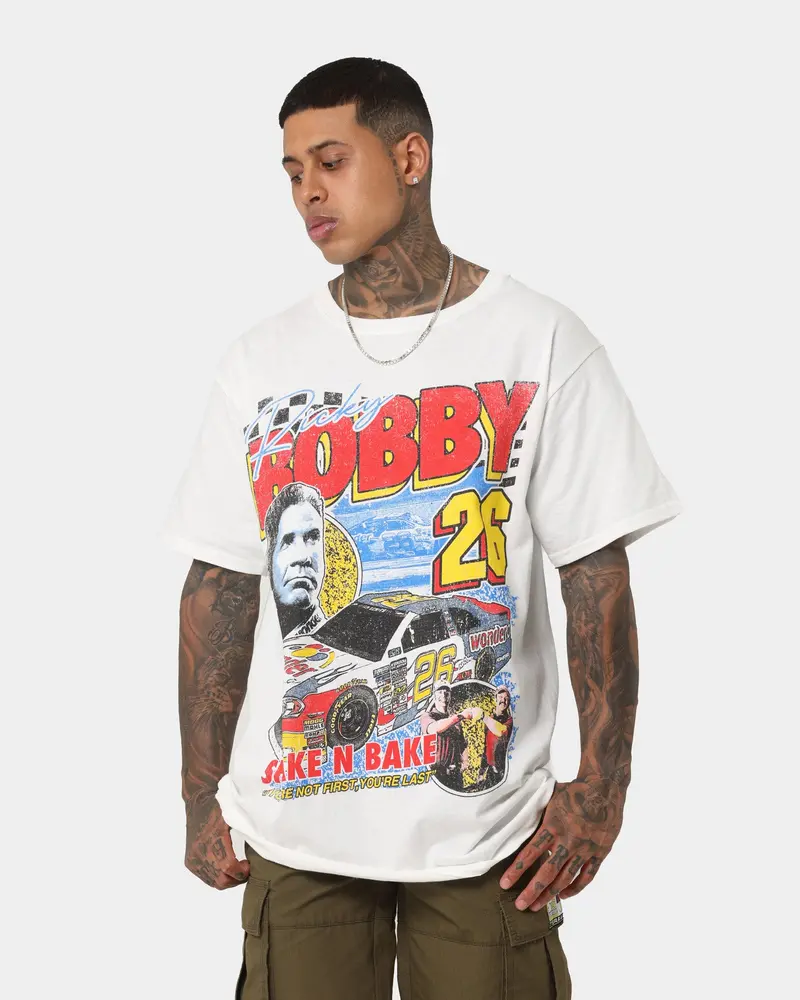 Goat Crew Ricky Bobby Racing T-Shirt White 1