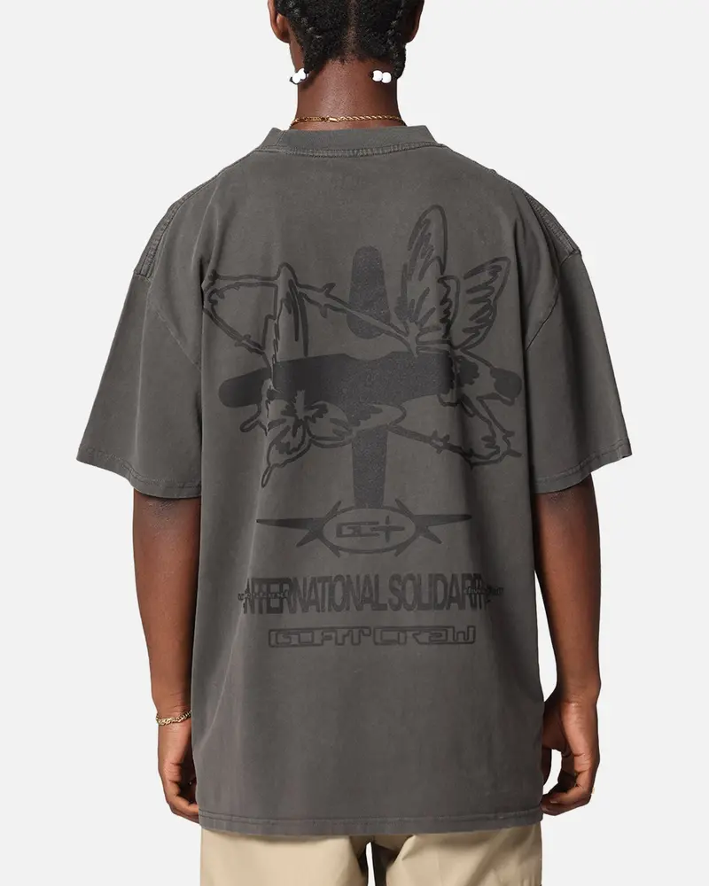 Goat Crew Solidaritry T-Shirt Black Wash 1