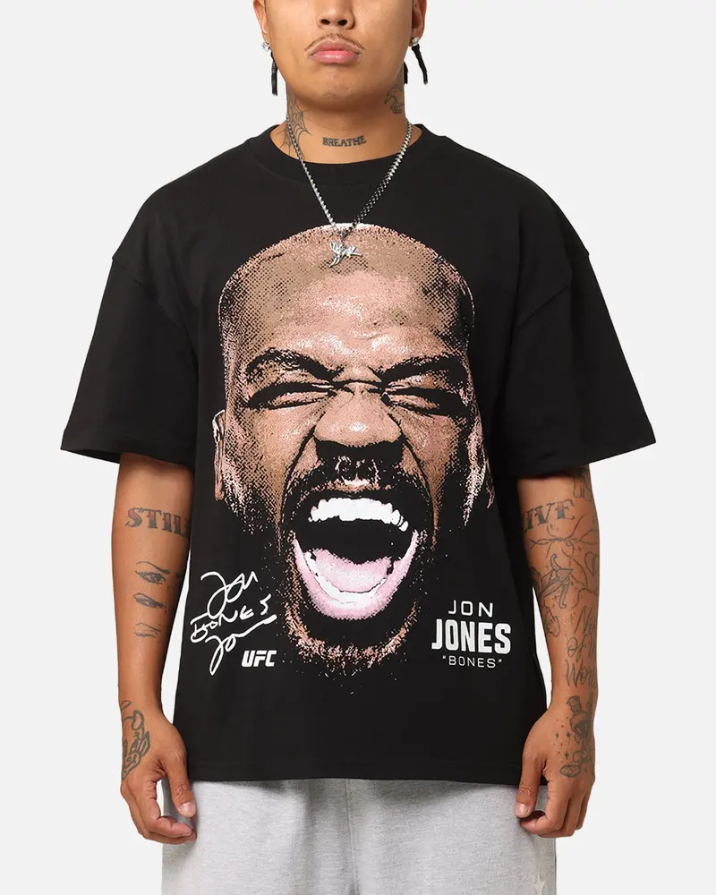 Goat Crew Ufc By Goat Crew Jon Jones Big Face T-Shirt Black 1