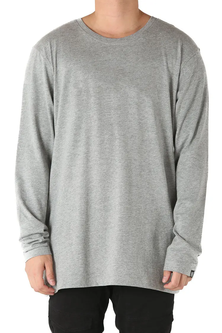 Goat Crew W17 Blank Ls Tee Grey Heather 1