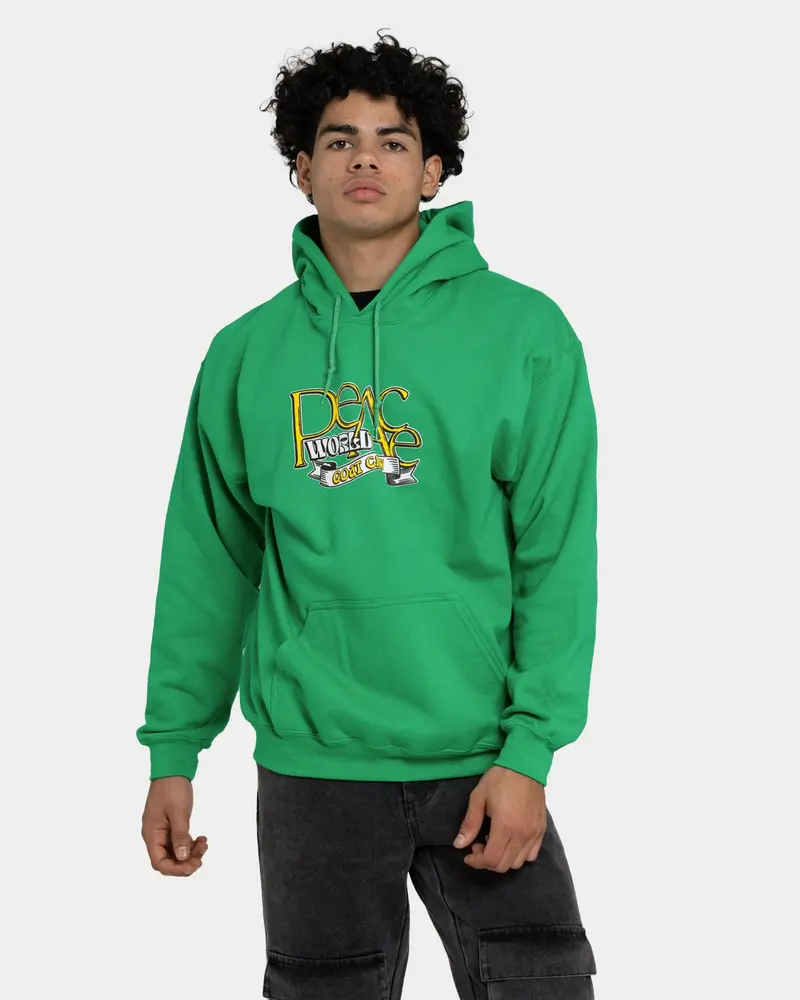 Goat Crew World Peace Hoodie Green 1