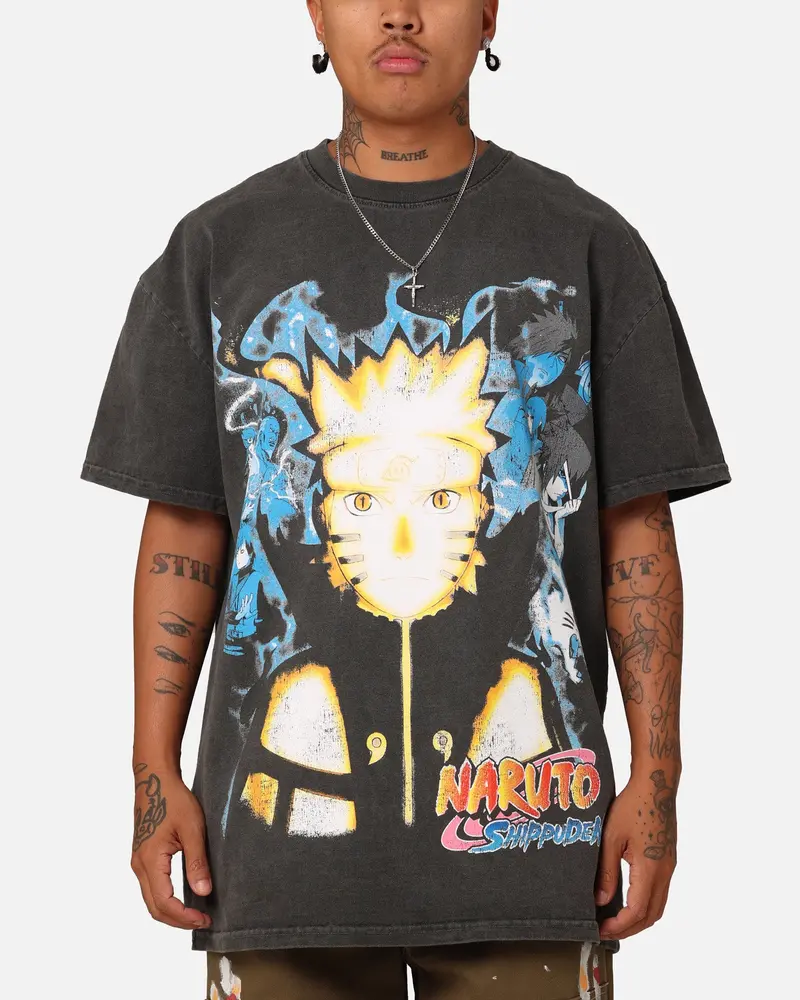 Goat Crew X Naruto Naruto Shippuden Heavyweight T-Shirt Black Wash 1