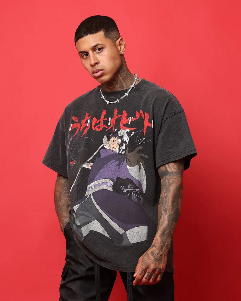 Goat Crew X Naruto Obito Heavyweight Vintage T-Shirt Vintage Black 1